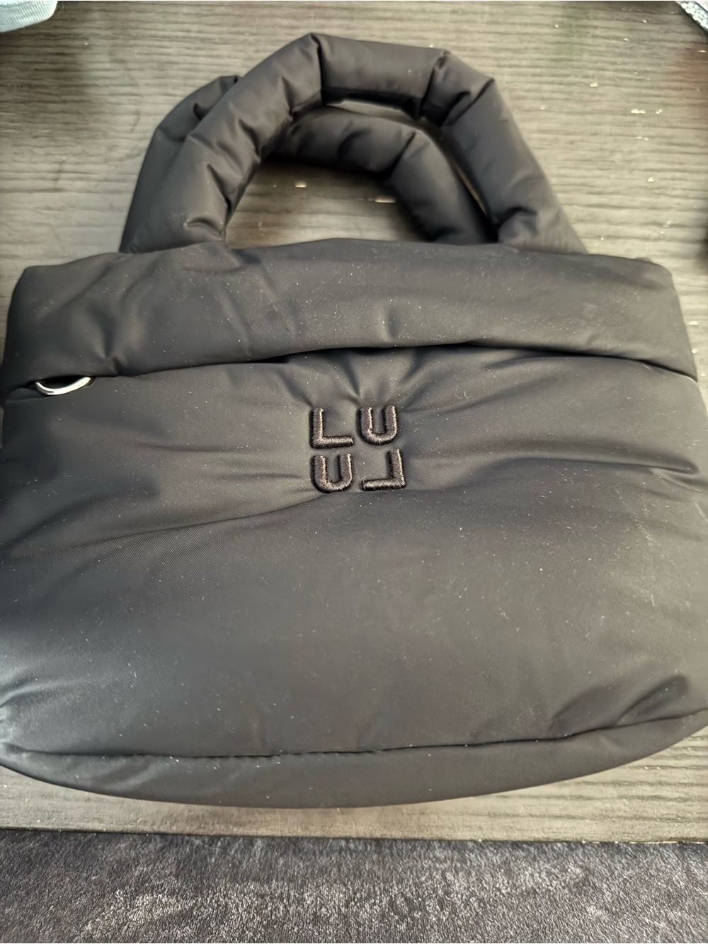 Lemon Black women’s Puffer Tote Bag - Logo